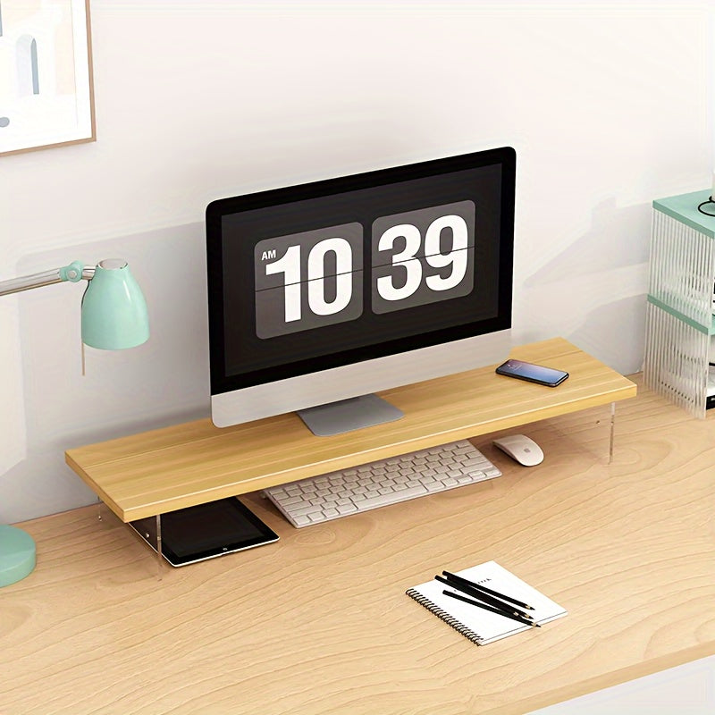 Elevate-Ease Wooden Monitor Stand