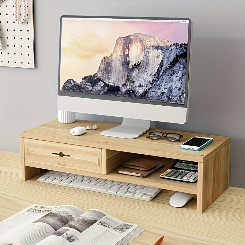 Elevate Ease Wooden Monitor Stand